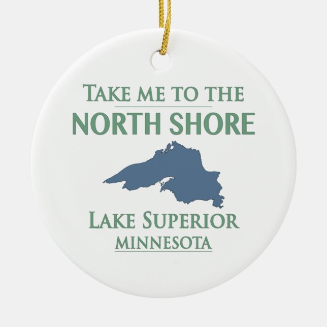 Lake Superior norr kust Julgransprydnad Keramik (Framsidan)