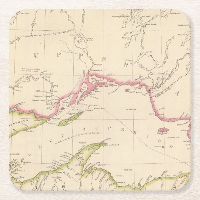 Lake Superior Underlägg Papper Kvadrat (Framsidan)