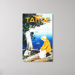 Lake Tahoe befordrings- PosterLake Tahoe, CA Canvastryck