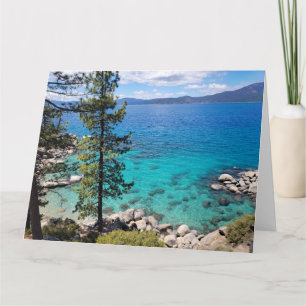 Lake Tahoe Blå Gröna Vatten Kort