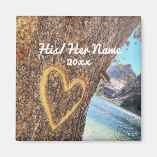 Lake Tahoe Blått Vatten Träd Hjärta Kärlek Magnet