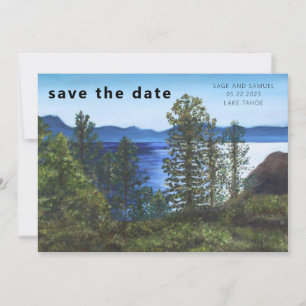 Lake Tahoe Bröllop Spara Datum Inbjudningar