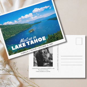 Lake Tahoe Bröllop Spara datum Postkort Vykort