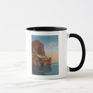 Lake Tahoe CA - grottasten från sjön beskådar Mugg