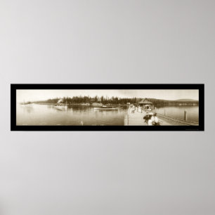Lake Tahoe CA-hamnplatsfoto 1906 Poster