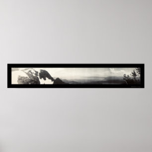 Lake Tahoe CA panoramafoto 1906 Poster