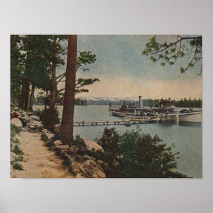 Lake Tahoe CA - smaragdfjärden beskådar med Poster