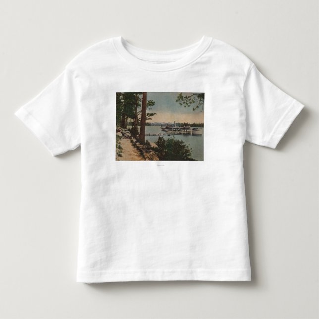 Lake Tahoe CA - smaragdfjärden beskådar med Tee (Framsida)