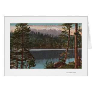Lake Tahoe CA - som tittar över kaskad sjön Hälsningskort