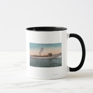 Lake Tahoe CA - SteamerTahoe stor Wood frakt Mugg