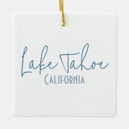 Lake Tahoe, California Resminner Julgransprydnad Keramik