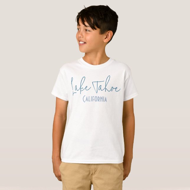 Lake Tahoe, California Resminner T Shirt (Hel framsida)