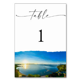 Lake Tahoe Destination Bröllops Bordnummer Bordsnummer