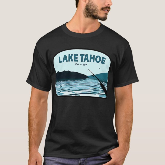 Lake Tahoe fiskespö T Shirt (Framsida)