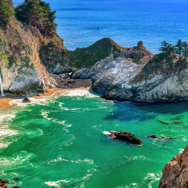 Lake Tahoe Folded Greeting Card Kort (McWay Cove, Big Sur, Central California. © GTFS.)