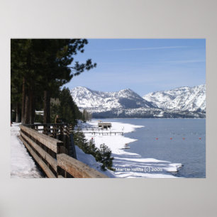 Lake Tahoe i snö Poster