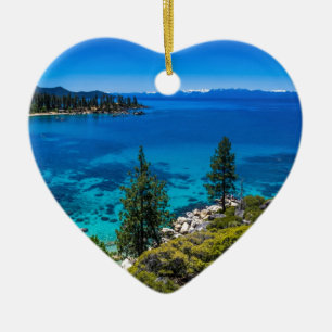 Lake Tahoe Julgransprydnad Keramik