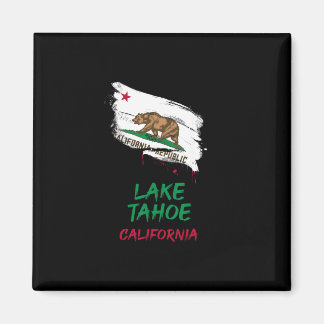 Lake Tahoe Kalifornien Fläckig Flagga Semester Magnet