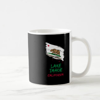 Lake Tahoe Kalifornien Flagg med färgsprut Semeste Kaffemugg