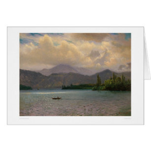 Lake Tahoe Kalifornien vid Bierstadt (0102a) Hälsningskort