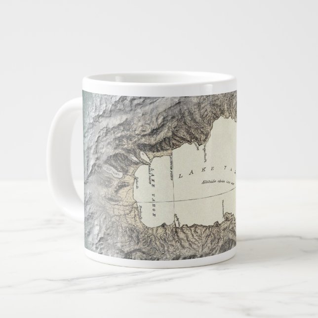 Lake Tahoe karta Jumbo Mugg (Framsida vänster)