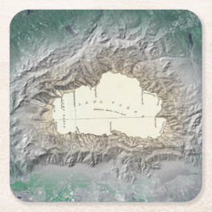 Lake Tahoe karta Underlägg Papper Kvadrat