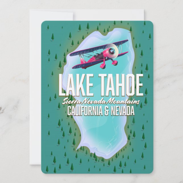 Lake Tahoe kartresa poster (Framsida)
