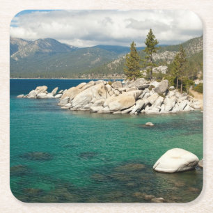 Lake Tahoe landskap Underlägg Papper Kvadrat