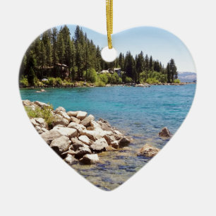 Lake Tahoe Nevada Julgransprydnad Keramik