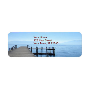 Lake Tahoe pir Returadress Etikett