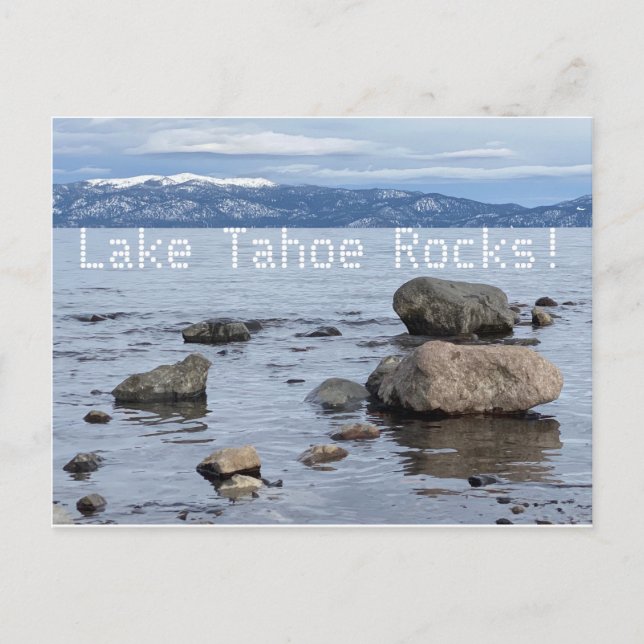 Lake Tahoe Rocks! Vykort (Framsida)