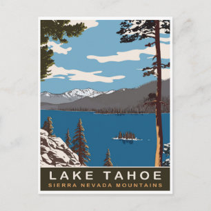 Lake Tahoe, Sierra Nevada-bergen, Resa Vykort