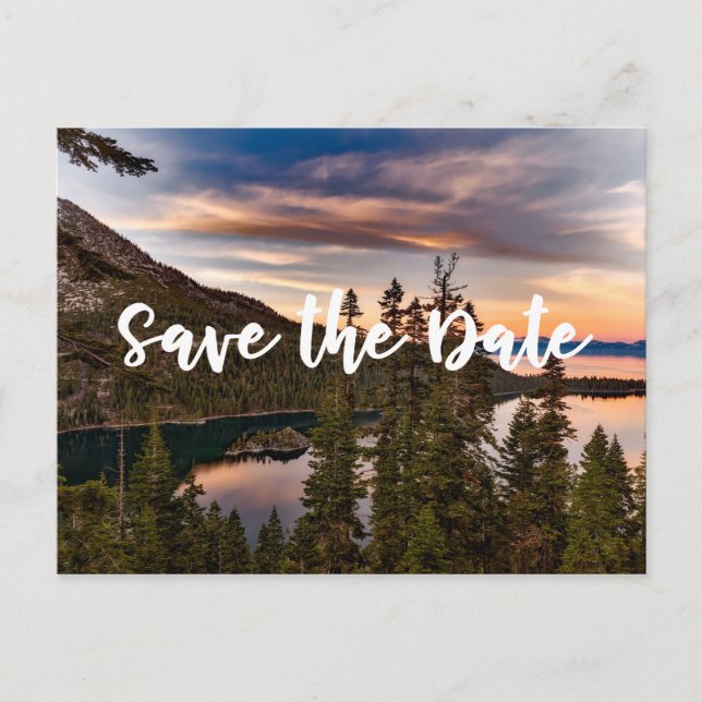 Lake Tahoe - Spara datum vykort (Framsida)