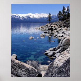 Lake Tahoe vinterlugnt vatten 2 Poster
