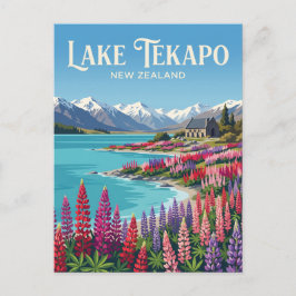 Lake Tekapo Nya Zeeland Vykort