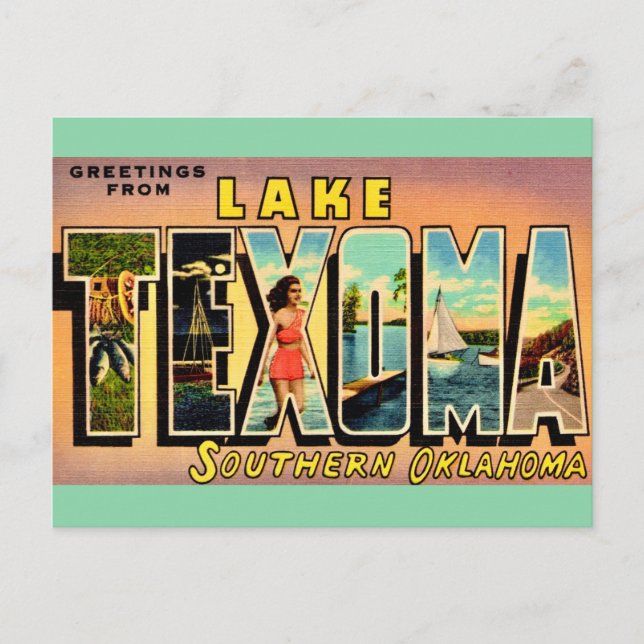 Lake Texoma Oklahoma vykort (Framsida)