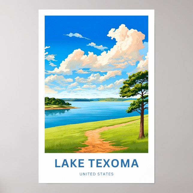Lake Texoma United States Travel Print Poster (Framsidan)