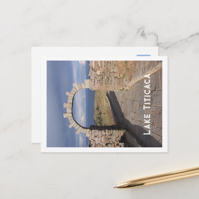 Lake Titicaca, Peru souvenir Vykort (Fram/Back In Situ)