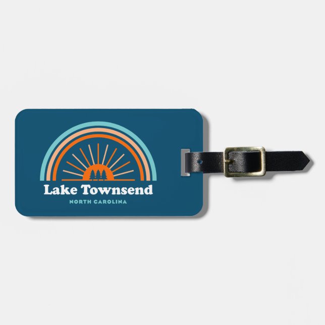 Lake Townsend North Carolina Regnbåge Bagagebricka (Horisontell Framsida)