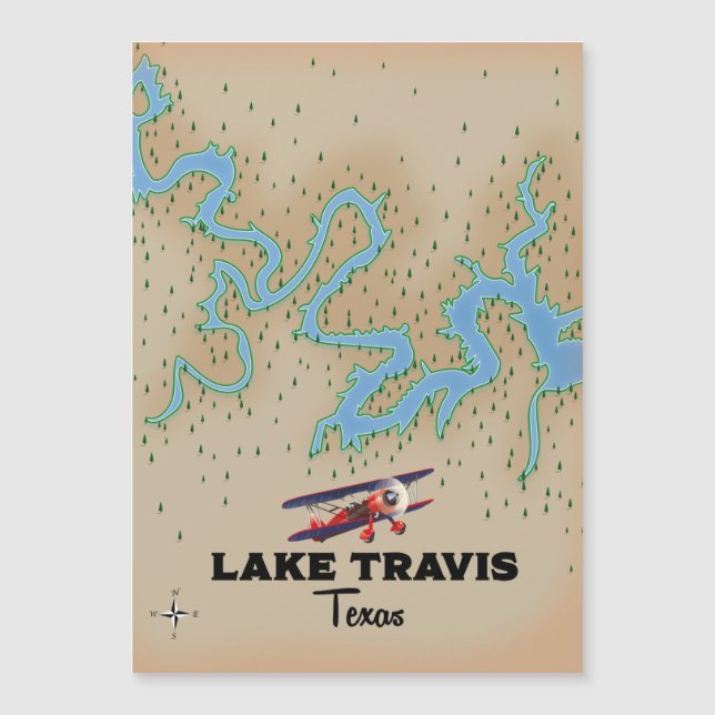 Lake Travis Texas karta (Framsida)