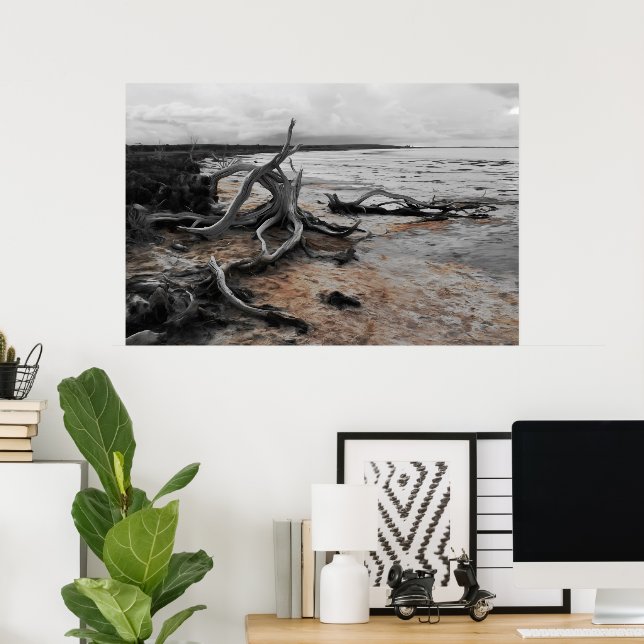 Lake Tyrrell Naturkrafter Poster (Hemmakontoret)