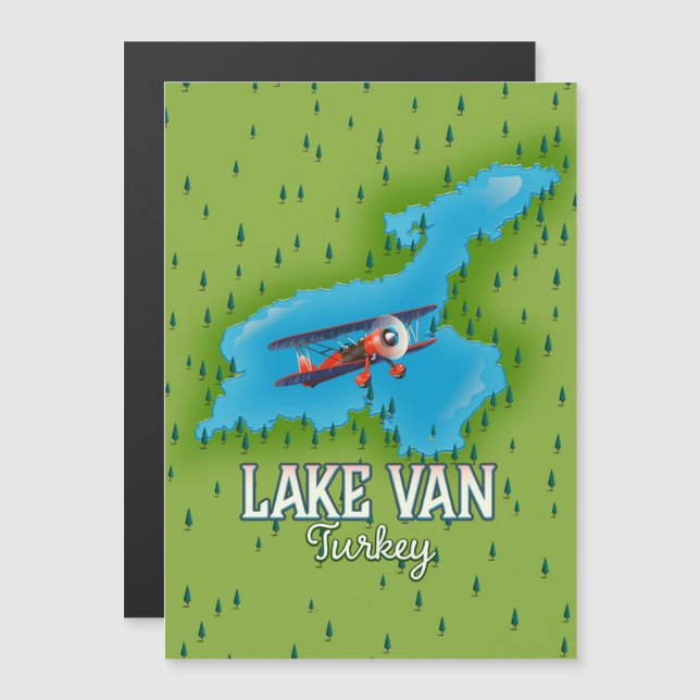 Lake Van Turkiet Kart (Fram/baksida)