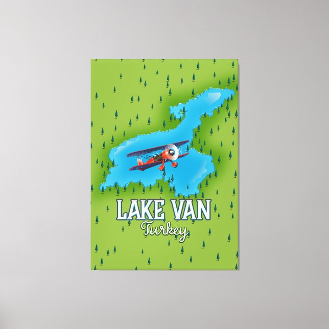 Lake Van Turkiet Kart Canvastryck (Framsida)