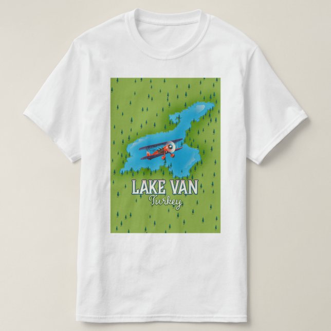 Lake Van Turkiet Kart T Shirt (Design framsida)