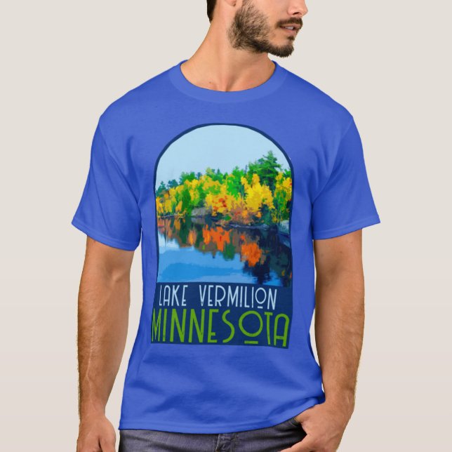 Lake Vermilion Minnesota dekal T Shirt (Framsida)