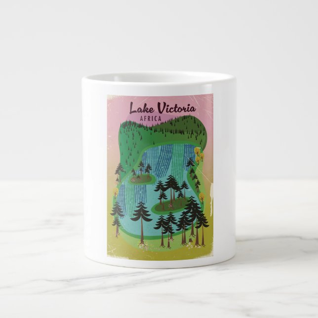 Lake Victoria afrikansk reseposter Jumbo Mugg (Framsidan)