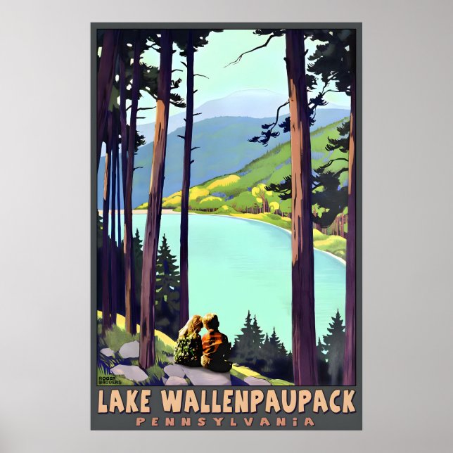 Lake Wallenpaupack Pennsylvania Poconos Resa Poster (Framsidan)