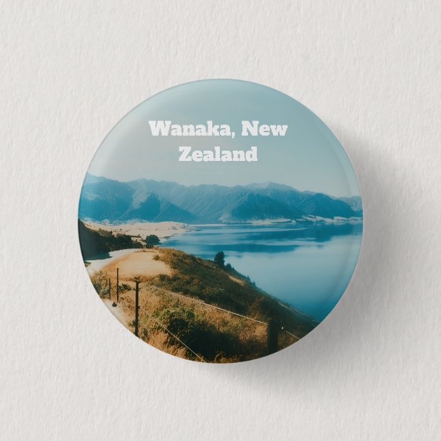 Lake Wanaka, Sydön, Nya Zeeland Knapp (Framsida)