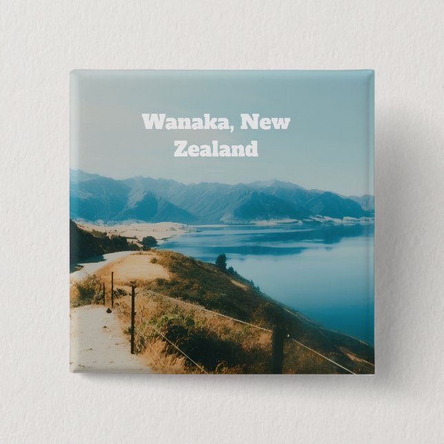 Lake Wanaka, Sydön, Nya Zeeland Knapp (Framsida)