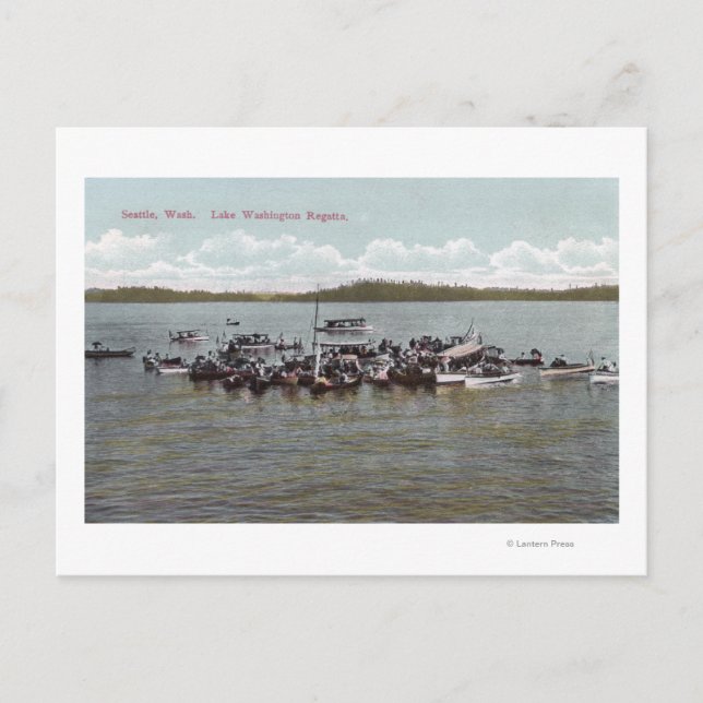 Lake Washington Regatta-scenen Vykort (Framsida)